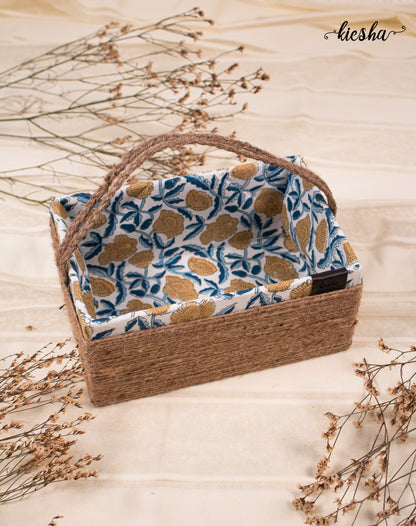 Floral Print Sutli Basket Open