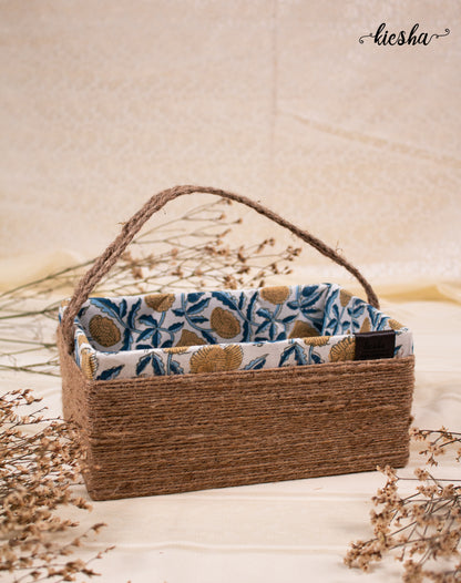 Floral Print Sutli Basket Open